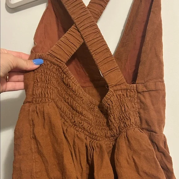 Abercrombie & Fitch Orange/Brown Backless Dress - Picture 7 of 9